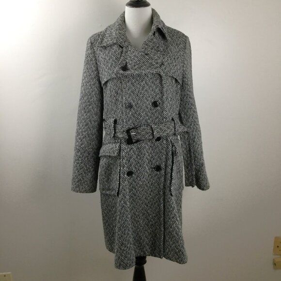 Laundry by Design Recycle Wool Blend Houndstooth Belted Coat 10 - Picture 2 of 9